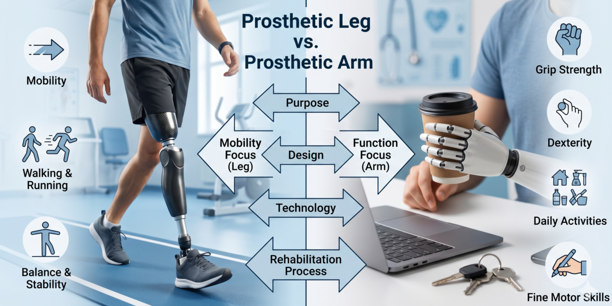 Prosthetic Leg vs. Prosthetic Arm: Key Differences Explained