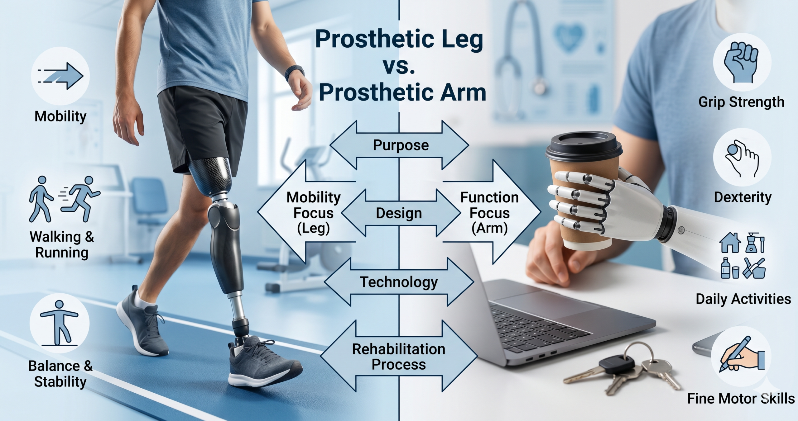Prosthetic Leg vs. Prosthetic Arm: Key Differences Explained