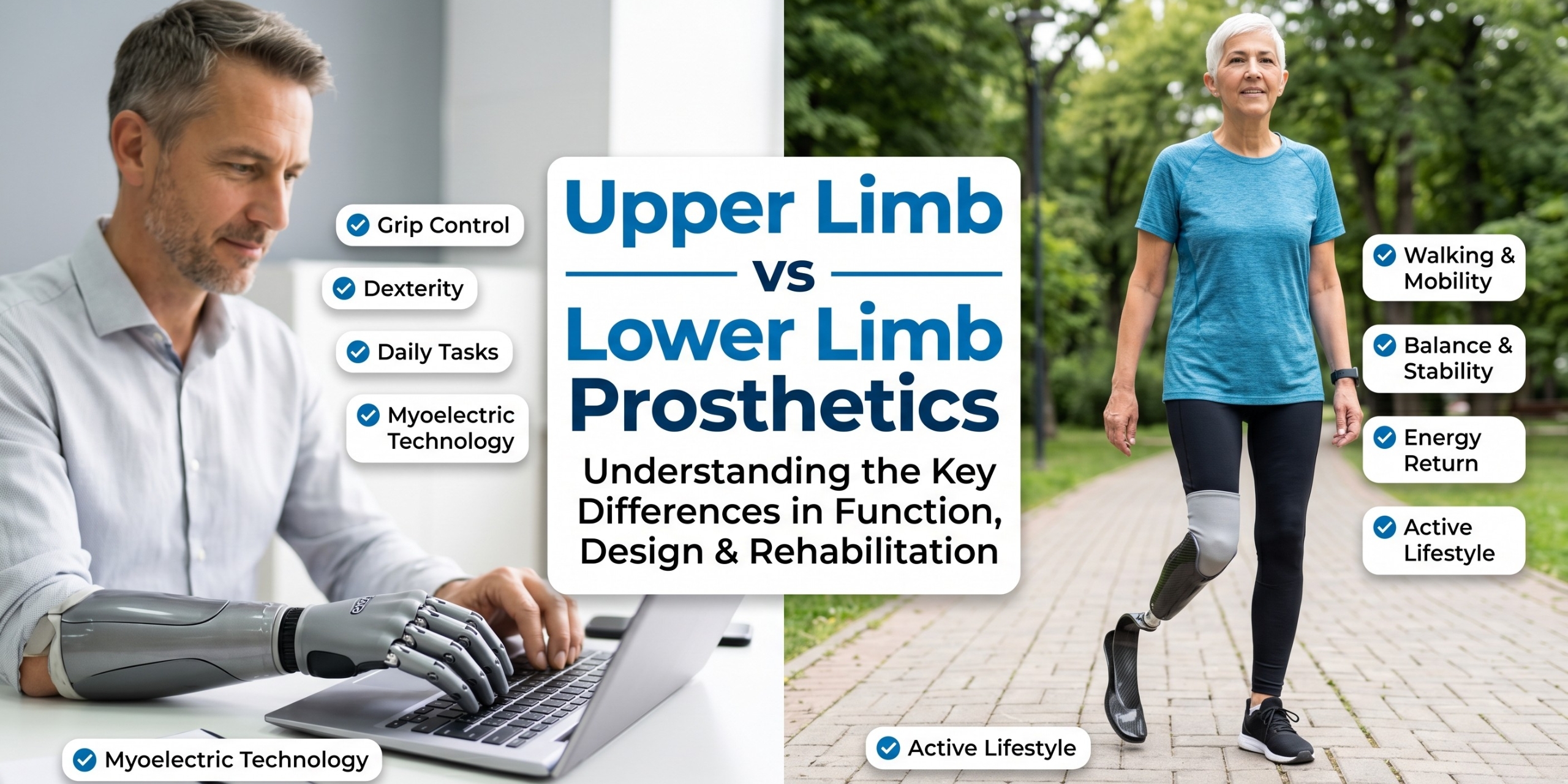 Upper Limb vs Lower Limb Prosthetics: Key Differences