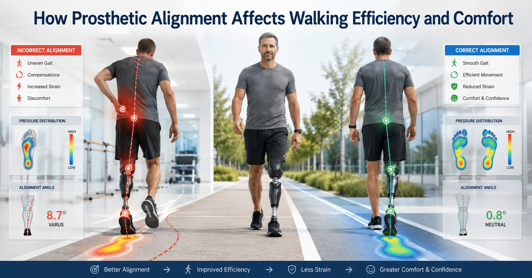 How Prosthetic Alignment Affects Walking Efficiency and Comfort?