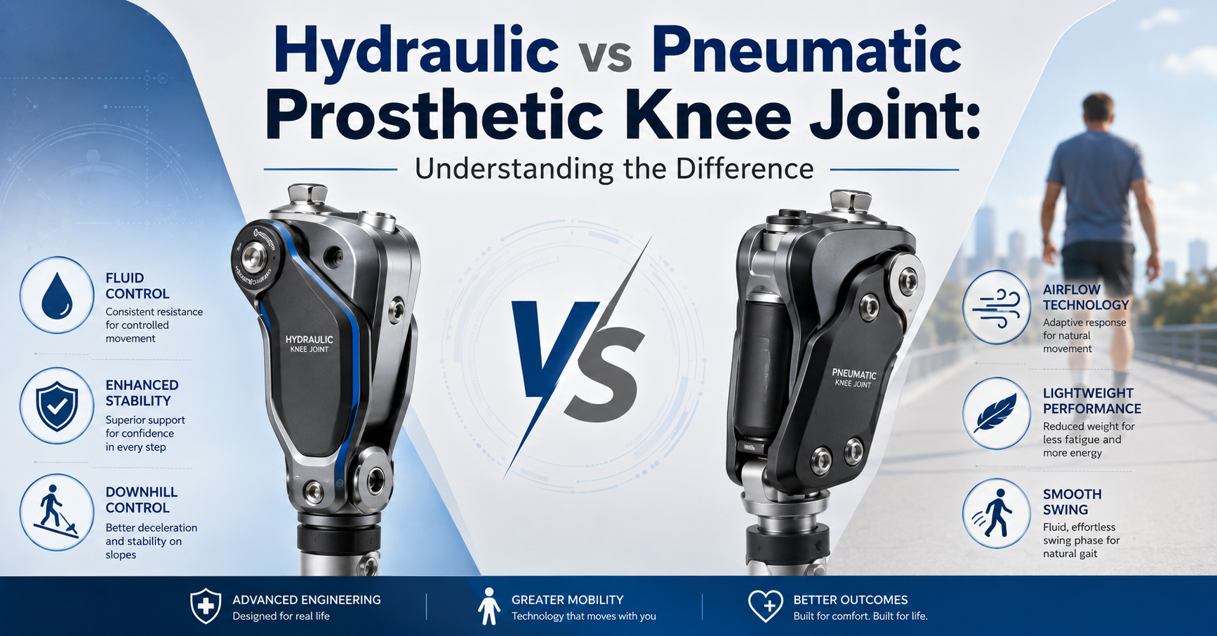 Hydraulic vs Pneumatic Prosthetic Knee Joint: Understanding the Difference 