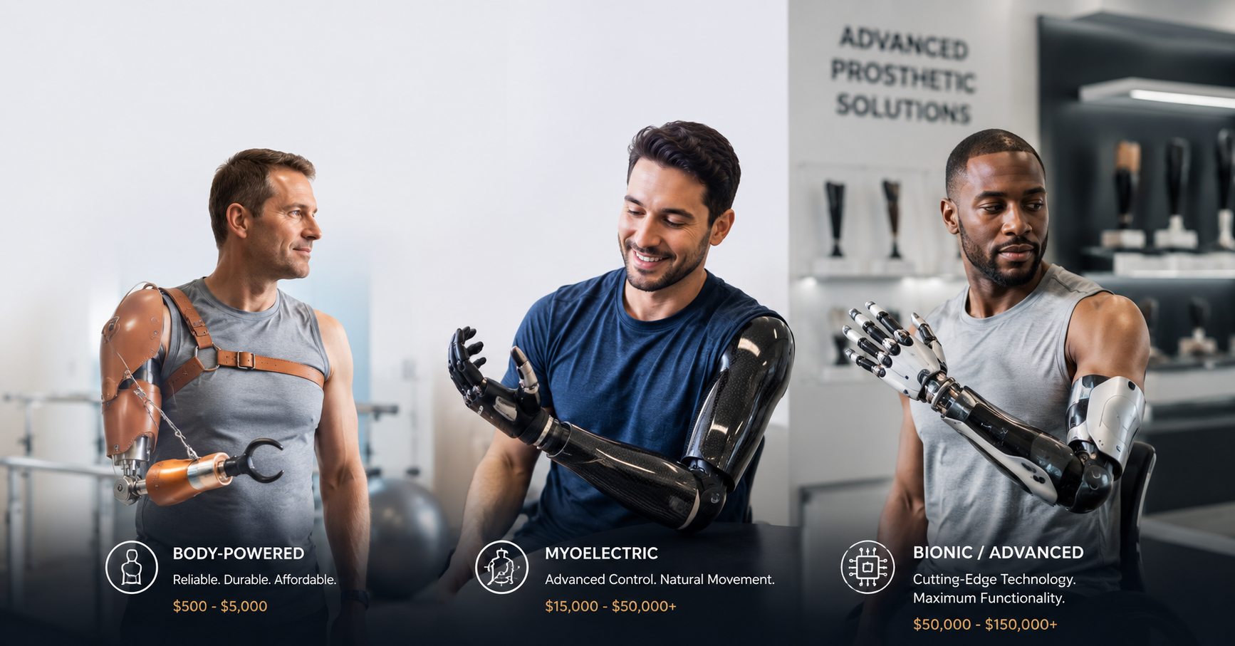 Prosthetic Arms: Types, Costs, and Capabilities