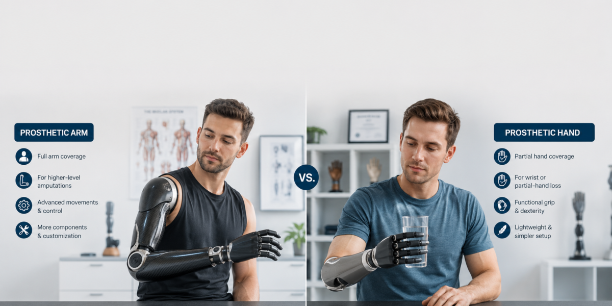 Prosthetic Arm vs Prosthetic Hand: Understanding the Differences