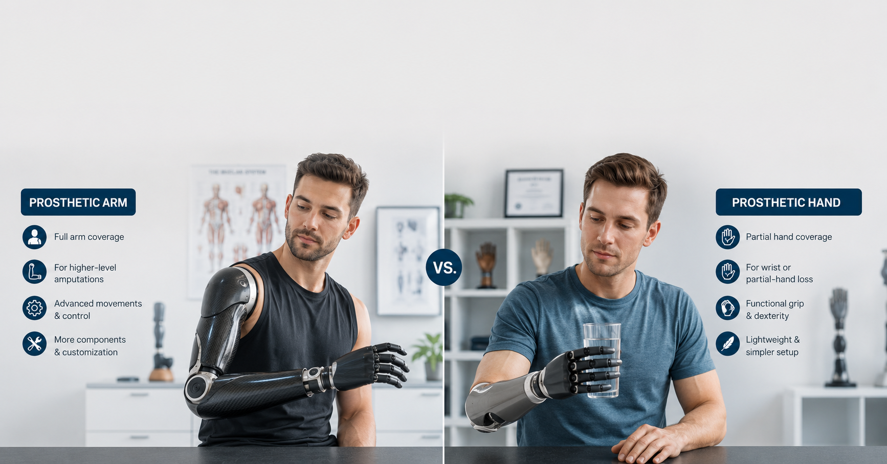 Prosthetic Arm vs Prosthetic Hand: Understanding the Differences